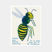 David Shrigley OBE (b 1968) 'Sorry For Being Annoying', Offset Lithograph, Edition, 2021