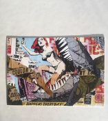 FAILE (b 1975 & 76-) Original 'It Happens Everyday' Postcard from Lazerides Gallery, 2007