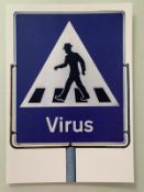 Dr.D (b1977 ) AKA Subvertiser, 'Virus', Covid Flyer, Numbered, Signed, Editioned 2020