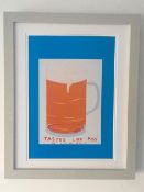David Shrigley OBE (b 1968) 'It Tastes Like P***'' Offset Lithograph, Mini Series Framed, Editio
