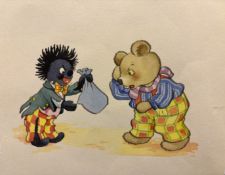 NODDY Original Artwork P19 Ex Sotheby's x Enid Blyton Ltd Unique