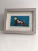 Julian Opie (1958-) 3D Lenticular Moving Image, In Colours 'Dino Crawling' Framed, 2012