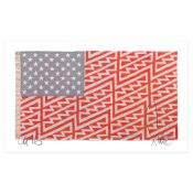 Faile (b 1975 & 76) 'Star Spangled Shadows' Screen Print On Linen, Limited Edition, US Only, 202