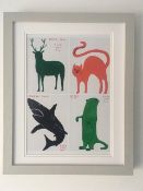 David Shrigley OBE (b 1968) 'F*** You' Offset Lithograph, Mini Series Framed, Edition, 2022