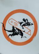 Banksy (b.1974) Authorised 'Cut & Run - 25 Years of Card labour' Exhibition Merch & 2 Posters, 2