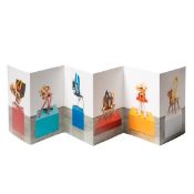 Sarah Lucas (b 1962) 'Bunny Series', Concertina Postcard Book, Happy Gas Exhibition, Discontinue