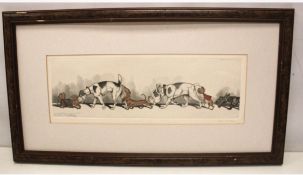 Boris O'Klein œDirty Dogs Signed Original Colour Etching Print