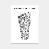 David Shrigley OBE (b 1968)'Complexity of The Foot' Offset Lithograph, Ltd Edition of 350, COA,