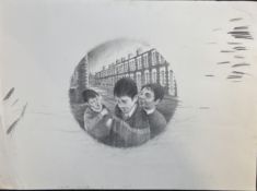 David Carpanini b1946 Original Drawing For Royal Academy Exhibited 1980 Picture Free Post In UK