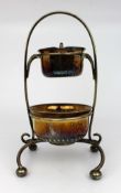 Victorian Silver-Plated Double Salt or Condiment Stand English, Late 19th Century