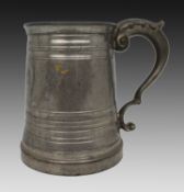 Pewter Tankard with Glass Bottom