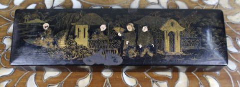 Chinese Export Lacquer Pen Box – Late 19th Century