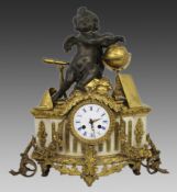 Fine 19th Century French Ormolu & Bronze Mantel Clock