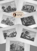 Job Lot Hertfordshire Francis Grose Antique 230+ Years Old Copper Engravings.