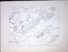 The Battlefield of Culloden Scotland Victorian Antique 152 Years-Old Detailed Print-4