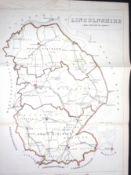 Lincolnshire Boundary Commission 157-Year-Old Large Coloured Antique Map.