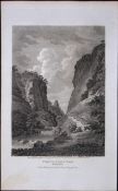 Dove Dale Straits Peak District Antique 223 Years-Old Georgian Steel-Engraving-289