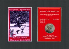 Best Gets The 2nd Manchester United 1968 European Cup Mounted Coin Metal Art