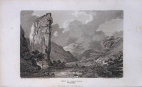 Dove Dale Peak District Antique 223 Years-Old Georgian Steel-Engraving-288