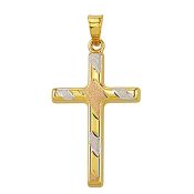 New! 9K Tri Colour Gold Cross Pendant