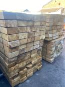 Full Pack of 35 Treated Sleepers 200mm x 100mm @2.4m