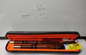 Bamboo Flute and Case. Est £20 - Q2-BOX 85