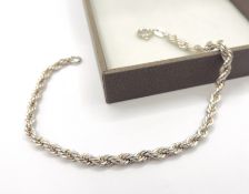 925 Silver Rope Chain Bracelet