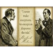The World of Sherlock Holmes and Dr Watson Famous Quote Large Metal Wall Art-6