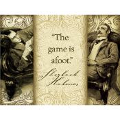The World of Sherlock Holmes and Dr Watson Famous Quote Large Metal Wall Art