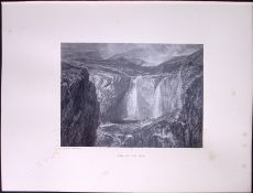J.M.W Turner Rare “Fall of The Tees Yorkshire” 1873 Picturesque Views in England-46