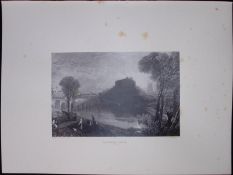 J.M.W Turner Rare “Tamworth Castle Warwickshire” 1873 Picturesque Views in England-23