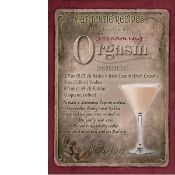 Screaming Orgasm Vintage Retro Style Cocktail Recipe Large Metal Wall Art