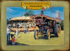 All the Fun Of The Fair Nostalgic Summers Day Scene Metal Wall Art