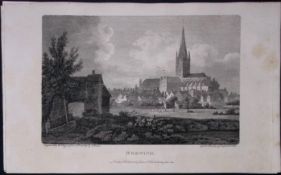 The City of Norwich Norfolk Antique 216 Years-Old Georgian Steel-Engraving-323.