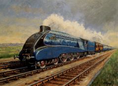 The Mallard Steam Train On Its World Breaking Speed Record Trip 1938 Metal Wall Art