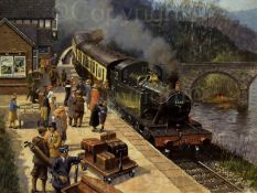 The Llangollen Railway Station Nostalgic Iconic Steam Train Metal Wall Art