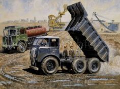 Foden DG Tipper Vintage 1930's British Lorries Trucks & Vans Metal Wall Art