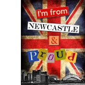 I'm From Newcastle And Proud Large Metal Wall Art