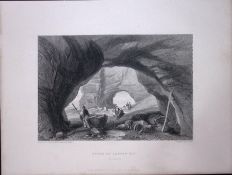 Ladram Bay Devon WH Bartlett 183 Years-Old Antique Steel Engraving-15