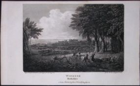 The City of Windsor Berkshire Antique 225 Years-Old Georgian Steel-Engraving-316.