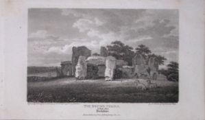 The Druid Temple Berkshire Antique 225 Years-Old Georgian Steel-Engraving-315.