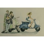 Scooter Girls Mods Vespa & Lambretta's Nostalgic 1960's Large Metal Wall Art