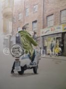Mod Outside The 2i's Soho London Coffee Bar Nostalgic 1960's Large Metal Wall Art