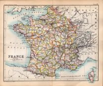 France Versailles St Denis Etc Double Sided Antique 1896 Map-20