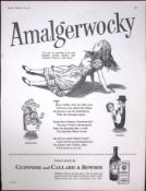 Guinness 1957 68 Years-Old Print Alice in Wonderland Amalgerwocky G.E.2944-E