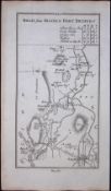 Ireland 245 Years -Old Antique Road Map Castlebar to Westport Mayo-224