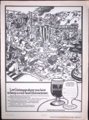 Guinness 1977 48 Years-Old Genuine Print Cool Head in Summer