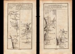 Ireland Rare 1778 Antique 247 Years-Old Road Map Dublin to Mitchelstown Cork