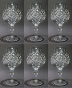 Set of 6 Tudor Crystal 