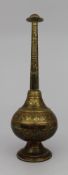 Vintage Indian Engraved Brass Surahi-Style Decorative Vessel
